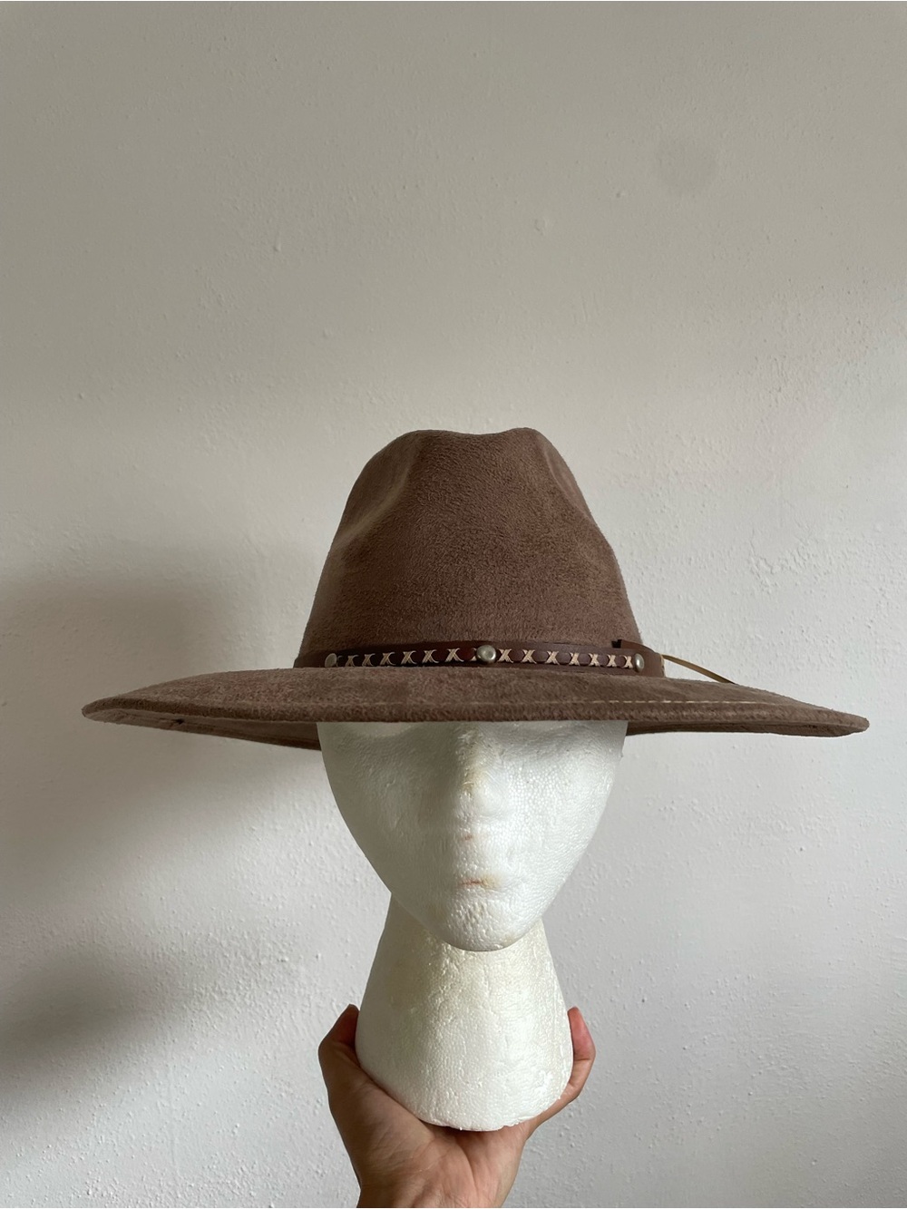 El Agavero México Western Tejana Hat Brown Microsuede Medium